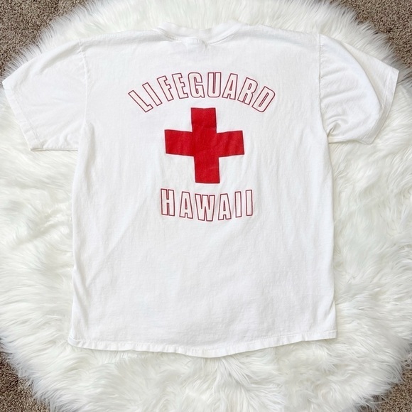 Vintage Stedman Super Hi-Cru Lifeguard Hawaii T Shirt - Picture 3 of 8